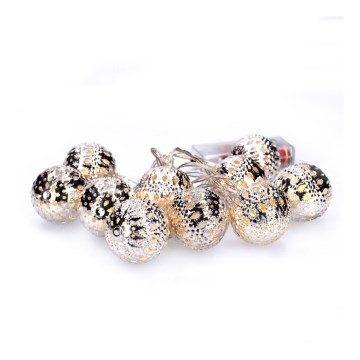 LED Kerstverlichting lichtketting 10xLED/2xAA 1m warm wit