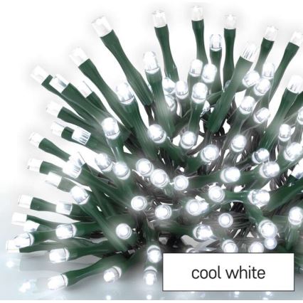 LED kerstverlichting voor buiten 120xLED/17m IP44 koel wit