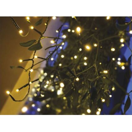 LED kerstverlichting voor buiten 200xLED/8 modi 8,6m IP44 warm wit