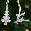 LED-kerstverlichting voor buiten 20xLED/2xAA 2,2 m IP44 meerkleurige boompjes en rendiertjes