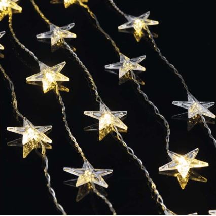 LED-kerstverlichting voor buiten, 30×LED / 3,9 m, IP44, sterren