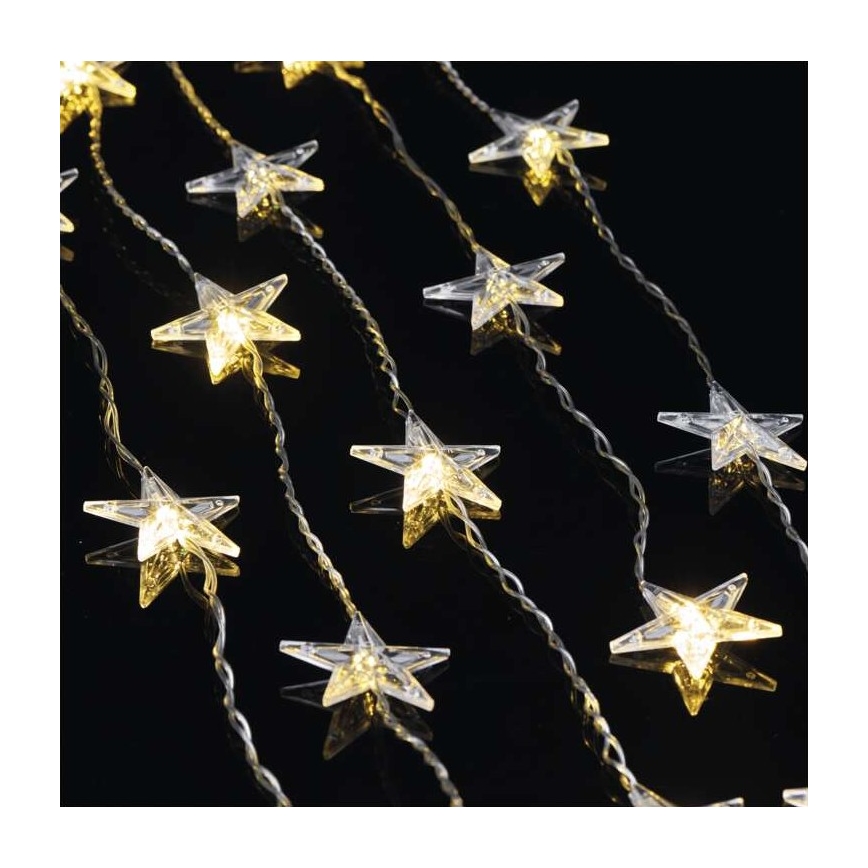 LED-kerstverlichting voor buiten, 30×LED / 3,9 m, IP44, sterren