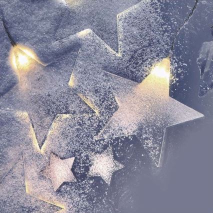 LED-kerstverlichting voor buiten, 30×LED / 3,9 m, IP44, sterren