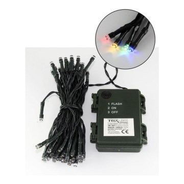 LED kerstverlichting voor buiten 50xLED/2 functies 5,4m IP44 meerkleurig