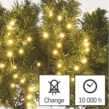 LED kerstverlichting voor buiten 600xLED/17m IP44 warm wit