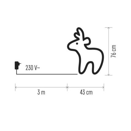 LED kerstversiering 80xLED/2,4W/230V 3D sob