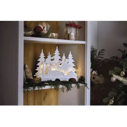 LED Kerstversiering LED/2xAA Klein dorp