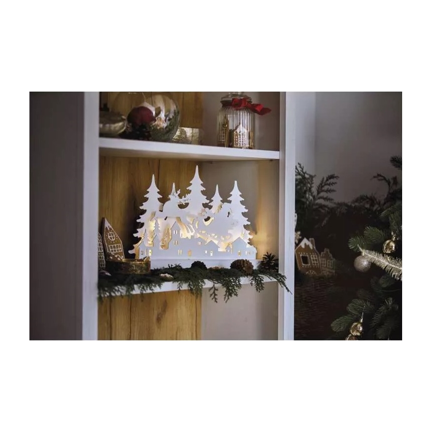 LED Kerstversiering LED/2xAA Klein dorp