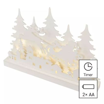 LED Kerstversiering LED/2xAA Klein dorp
