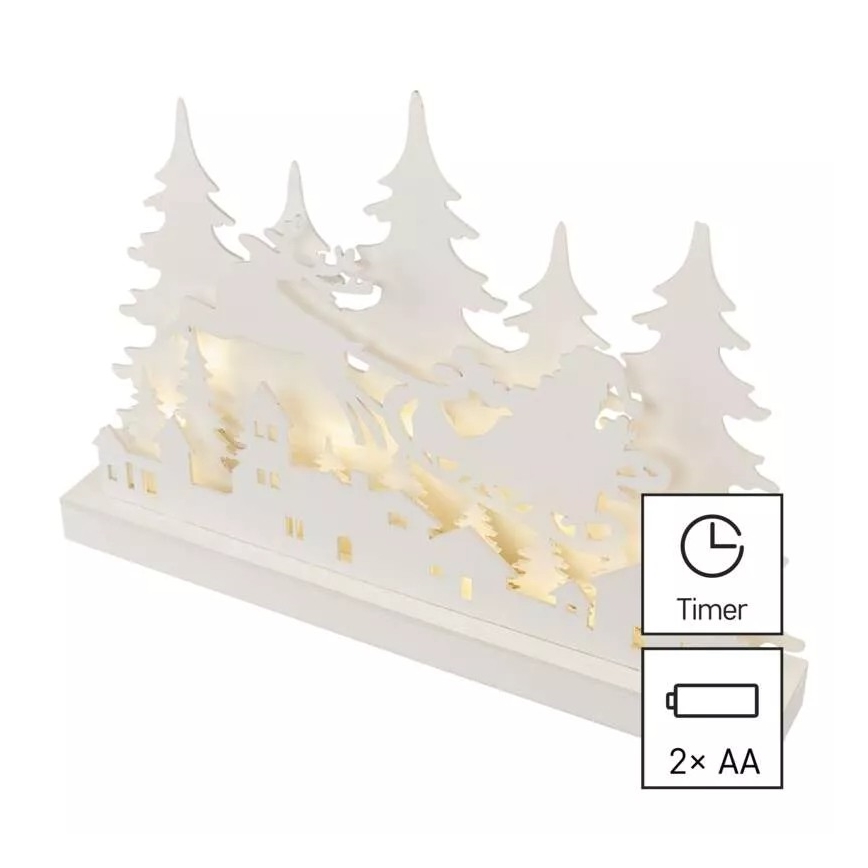 LED Kerstversiering LED/2xAA Klein dorp