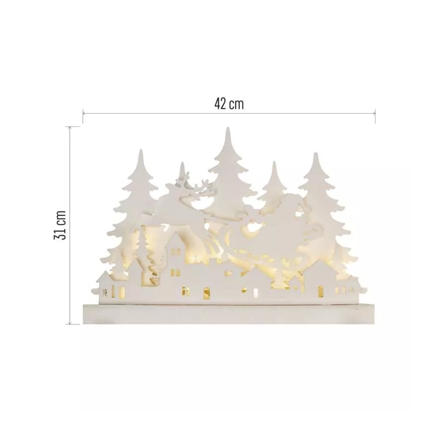 LED Kerstversiering LED/2xAA Klein dorp