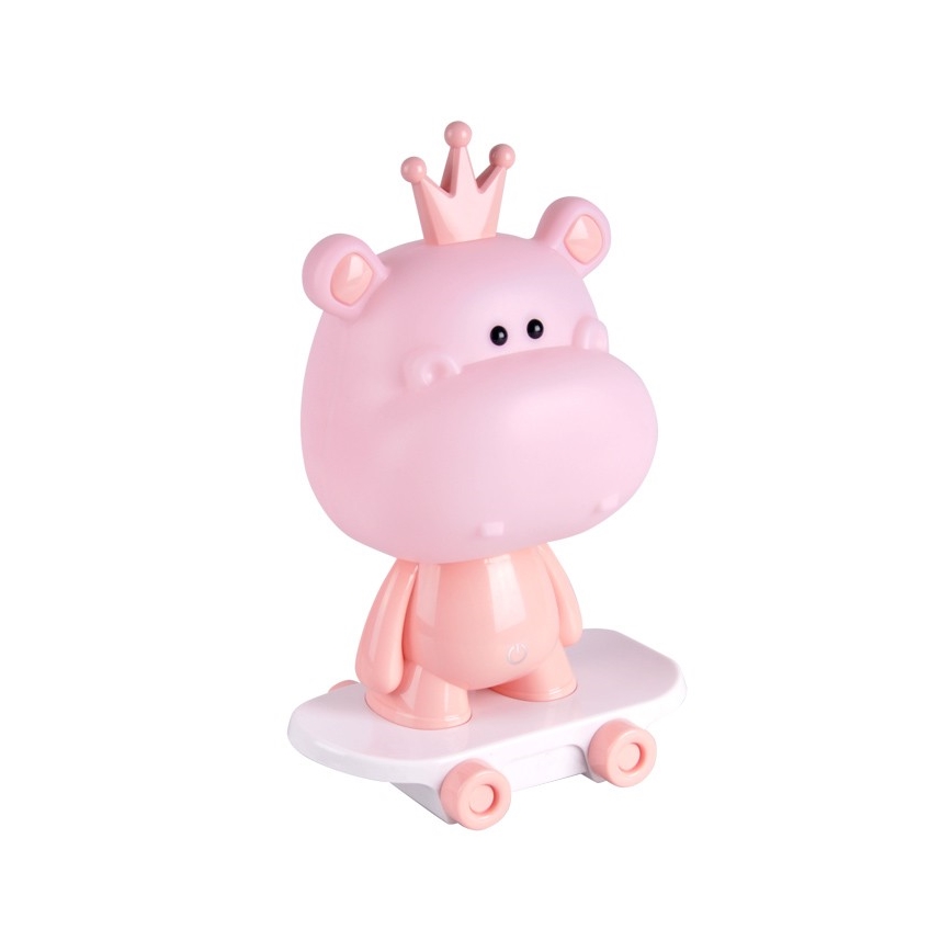 LED Kinder nachtlampje dimbaar  LED/2,5W/230V nijlpaard roze