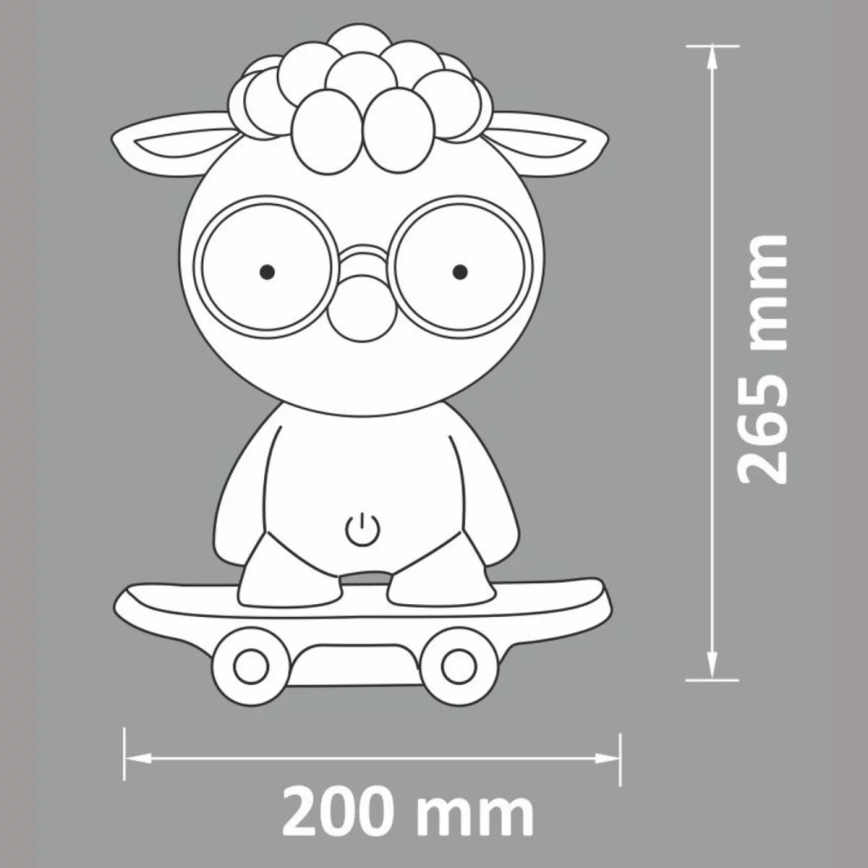 LED Kinder nachtlampje dimbaar LED/2,5W/230V schaap grijs