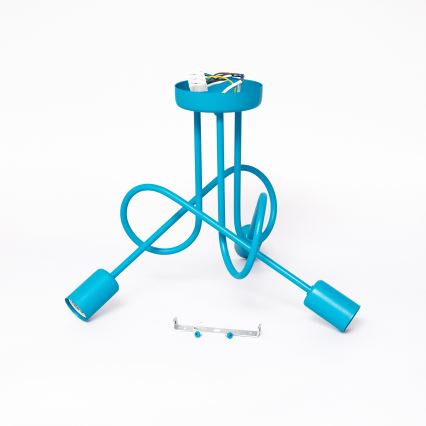 LED Kinder-opbouwluchter OXFORD 3xE27/15W/230V blauw