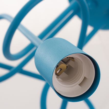LED Kinder-opbouwluchter OXFORD 3xE27/15W/230V blauw