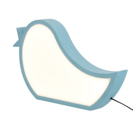 LED kinderbureaulamp BIRD LED/12W/230V blauw