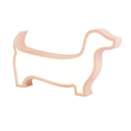 LED kinderbureaulamp DOG LED/12W/230V roze
