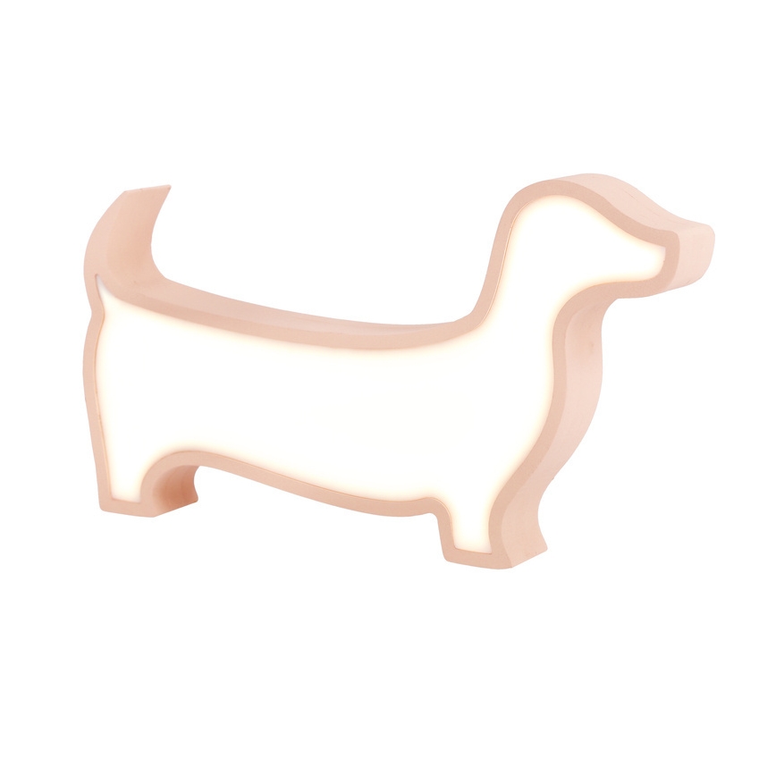 LED kinderbureaulamp DOG LED/12W/230V roze