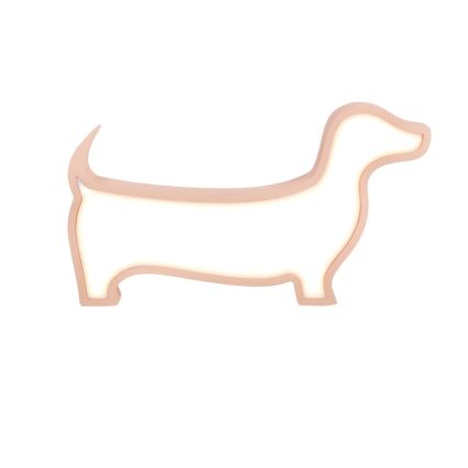 LED kinderbureaulamp DOG LED/12W/230V roze