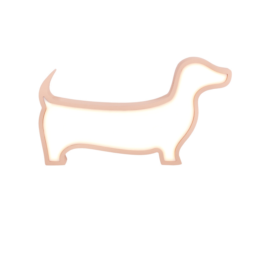LED kinderbureaulamp DOG LED/12W/230V roze