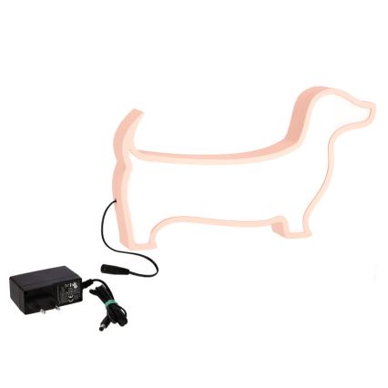 LED kinderbureaulamp DOG LED/12W/230V roze