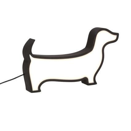 LED kinderbureaulamp DOG LED/12W/230V zwart