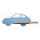 LED Kinderen wandlamp met plank CAR LED/5W/230V blauw/hout, 