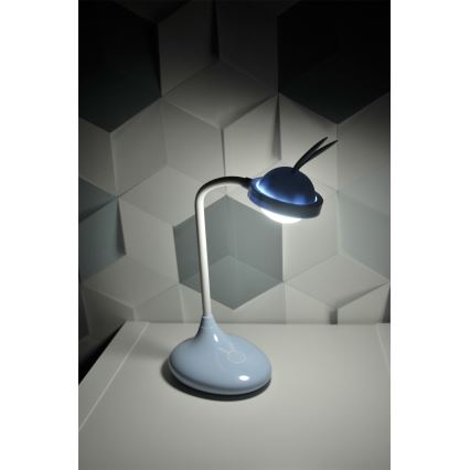 LED Kinderlamp KONIJN LED/0,4W/5V 3000/6500K + USB blauw