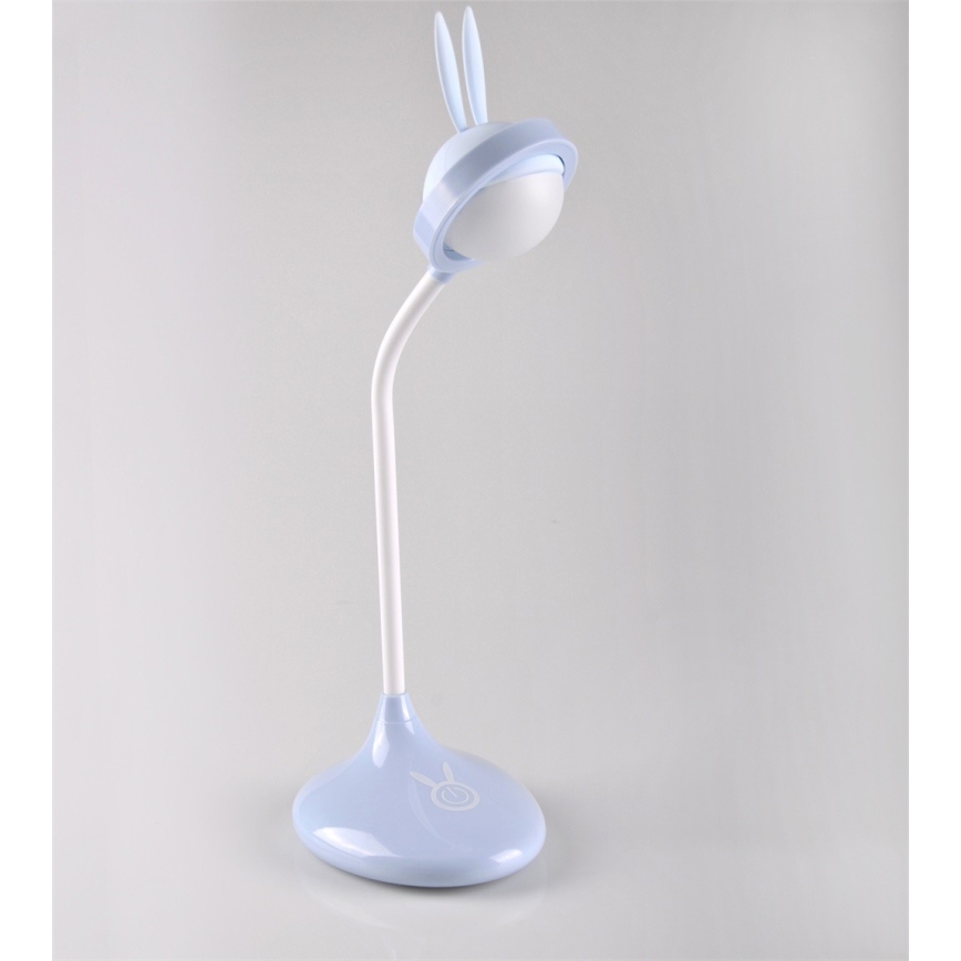 LED Kinderlamp KONIJN LED/0,4W/5V 3000/6500K + USB blauw