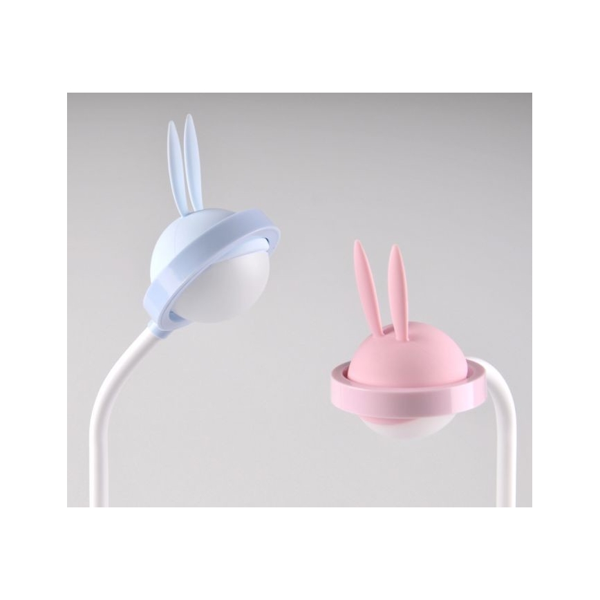 LED Kinderlamp KONIJN LED/0,4W/5V 3000/6500K + USB blauw