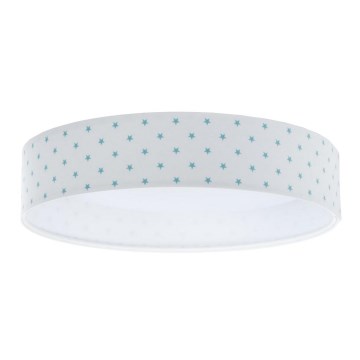 LED Kinderplafondlamp GALAXY KIDS LED/24W/230V sterren wit/turquoise