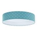 LED Kinderplafondlamp GALAXY KIDS LED/24W/230V sterretjes turquoise/wit
