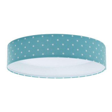 LED Kinderplafondlamp GALAXY KIDS LED/24W/230V sterretjes turquoise/wit