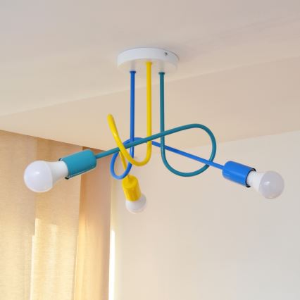 LED Kinderplafondlamp OXFORD 3xE27/15W/230V