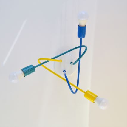 LED Kinderplafondlamp OXFORD 3xE27/15W/230V