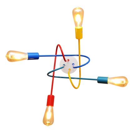 LED Kinderplafondlamp OXFORD 4xE27/10W/230V
