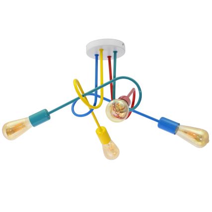 LED Kinderplafondlamp OXFORD 4xE27/10W/230V