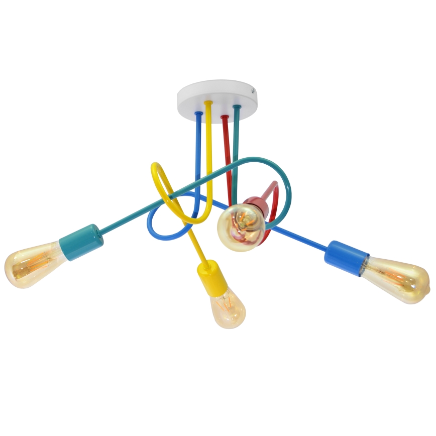 LED Kinderplafondlamp OXFORD 4xE27/10W/230V
