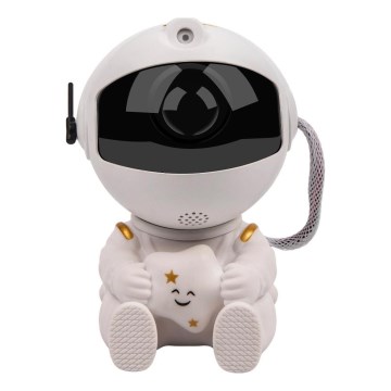 LED kinderprojector 230V astronaut 12,5 cm + afstandsbediening