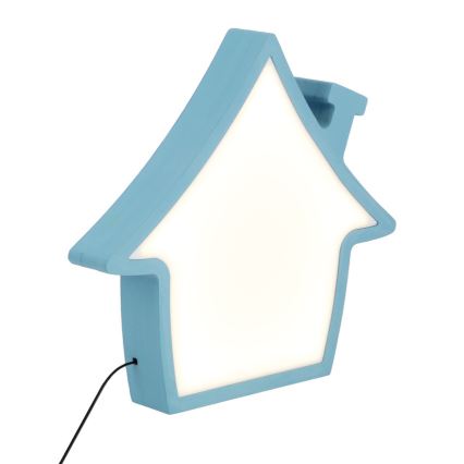 LED kindertafellamp HOUSE LED/10W/230V blauw