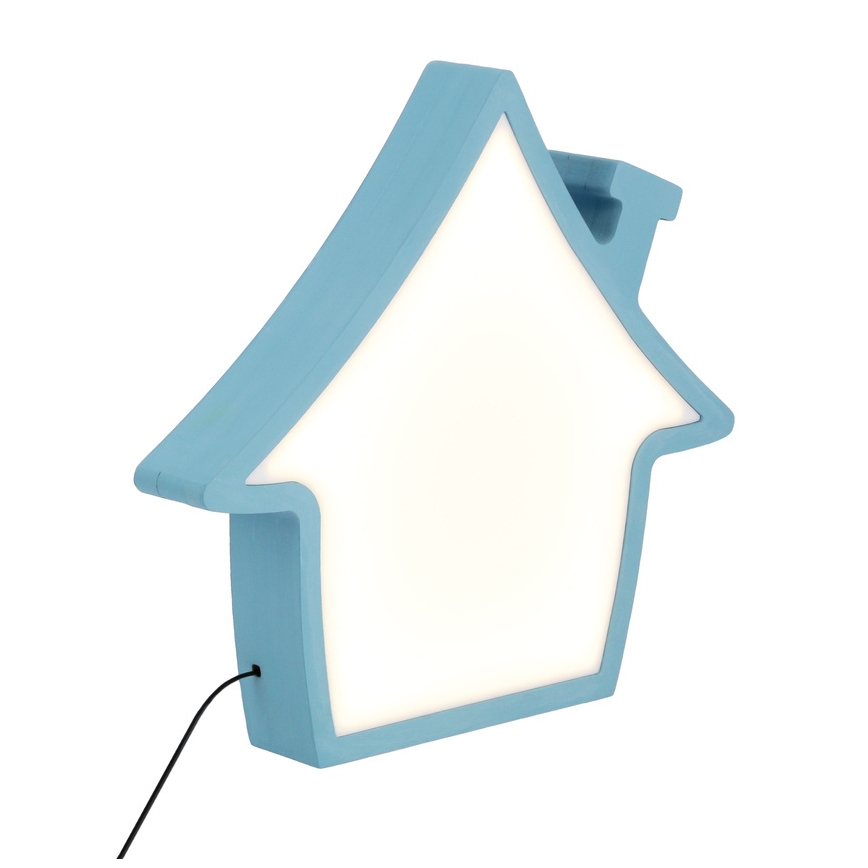 LED kindertafellamp HOUSE LED/10W/230V blauw