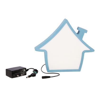 LED kindertafellamp HOUSE LED/10W/230V blauw