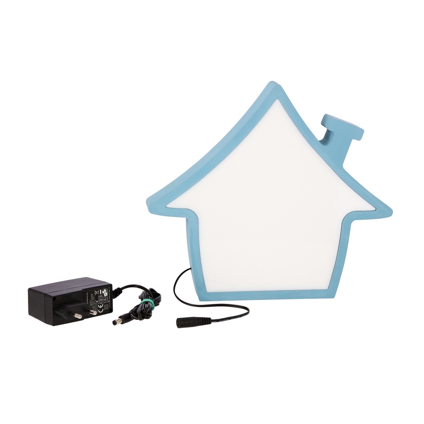 LED kindertafellamp HOUSE LED/10W/230V blauw