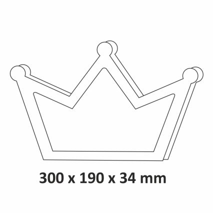 LED Kinderwandlamp LED/2xAA roze kroon