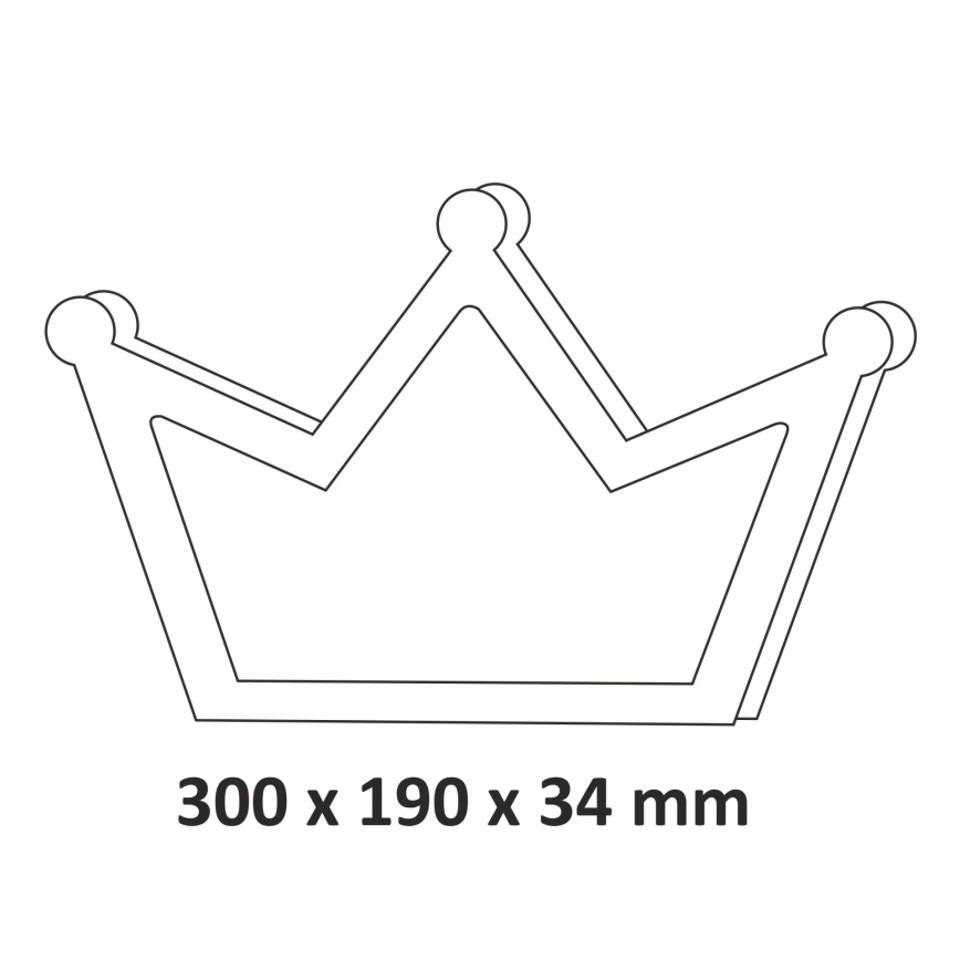 LED Kinderwandlamp LED/2xAA roze kroon