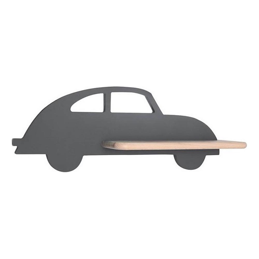 LED Kinderwandlamp met plank CAR LED/5W/230V grijs/hout,
