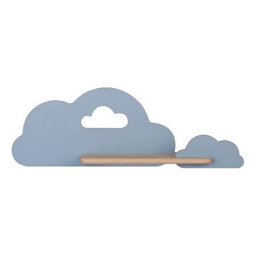 LED Kinderwandlamp met plank CLOUD LED/5W/230V blauw,