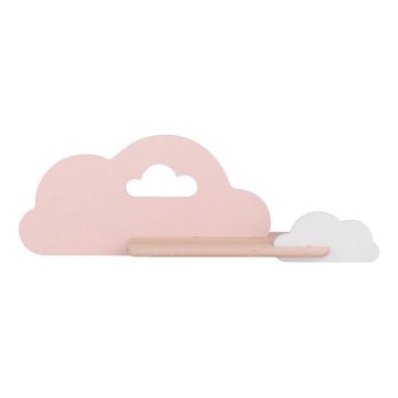 LED Kinderwandlamp met plank CLOUD LED/5W/230V roze/wit,