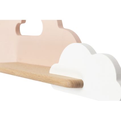 LED Kinderwandlamp met plank CLOUD LED/5W/230V roze/wit,
