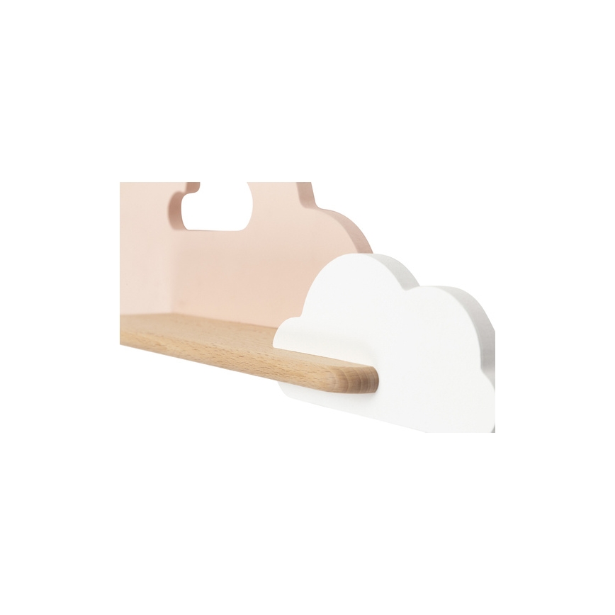 LED Kinderwandlamp met plank CLOUD LED/5W/230V roze/wit,
